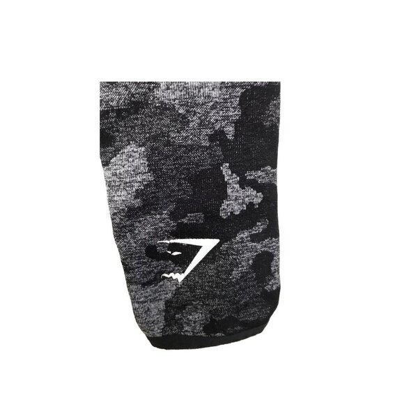 GYMSHARK Women’s Adapt Crop Top Seamless Long Sleeve Camo Print Size Small - Picture 4 of 5